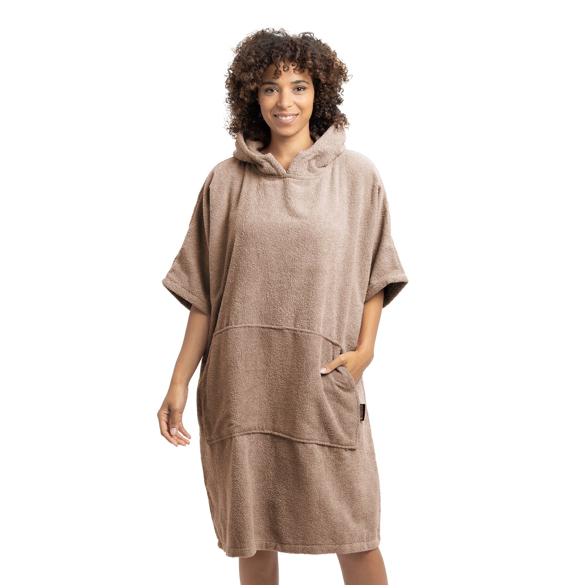 HOMELEVEL Bademantel Badeponcho Unisex aus 100% günstig online kaufen