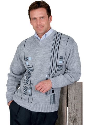 CLASSIC Пуловер с 2-farbiger Jacquard-Musterun...