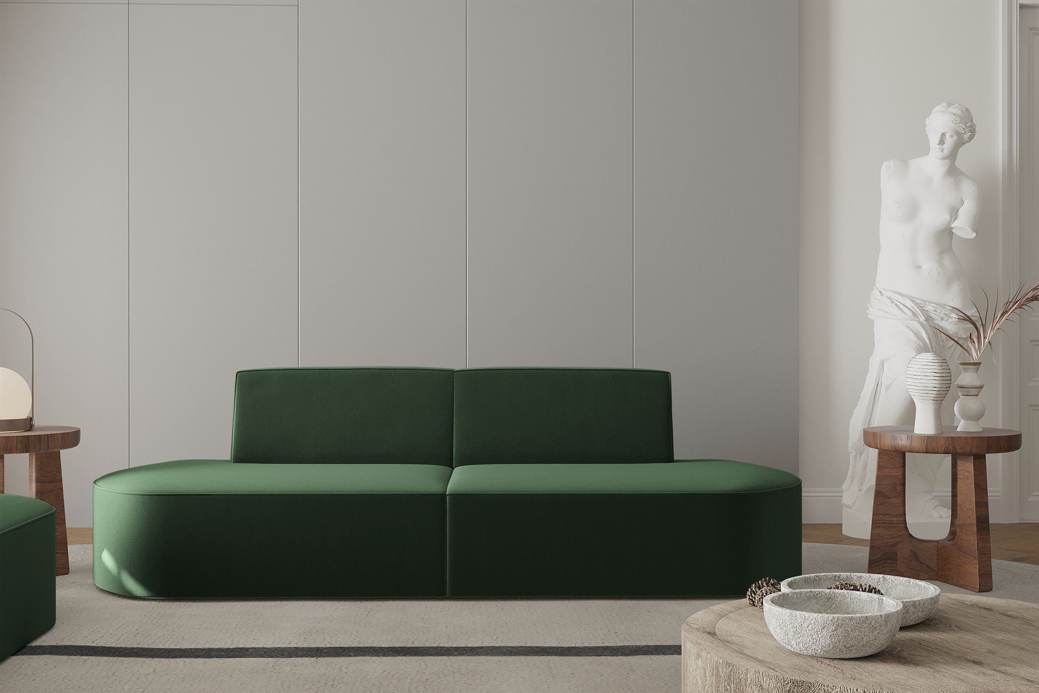 Designersofa Möbel Stoff MILOT 2-Sitzer Sofa Fun Sofa in