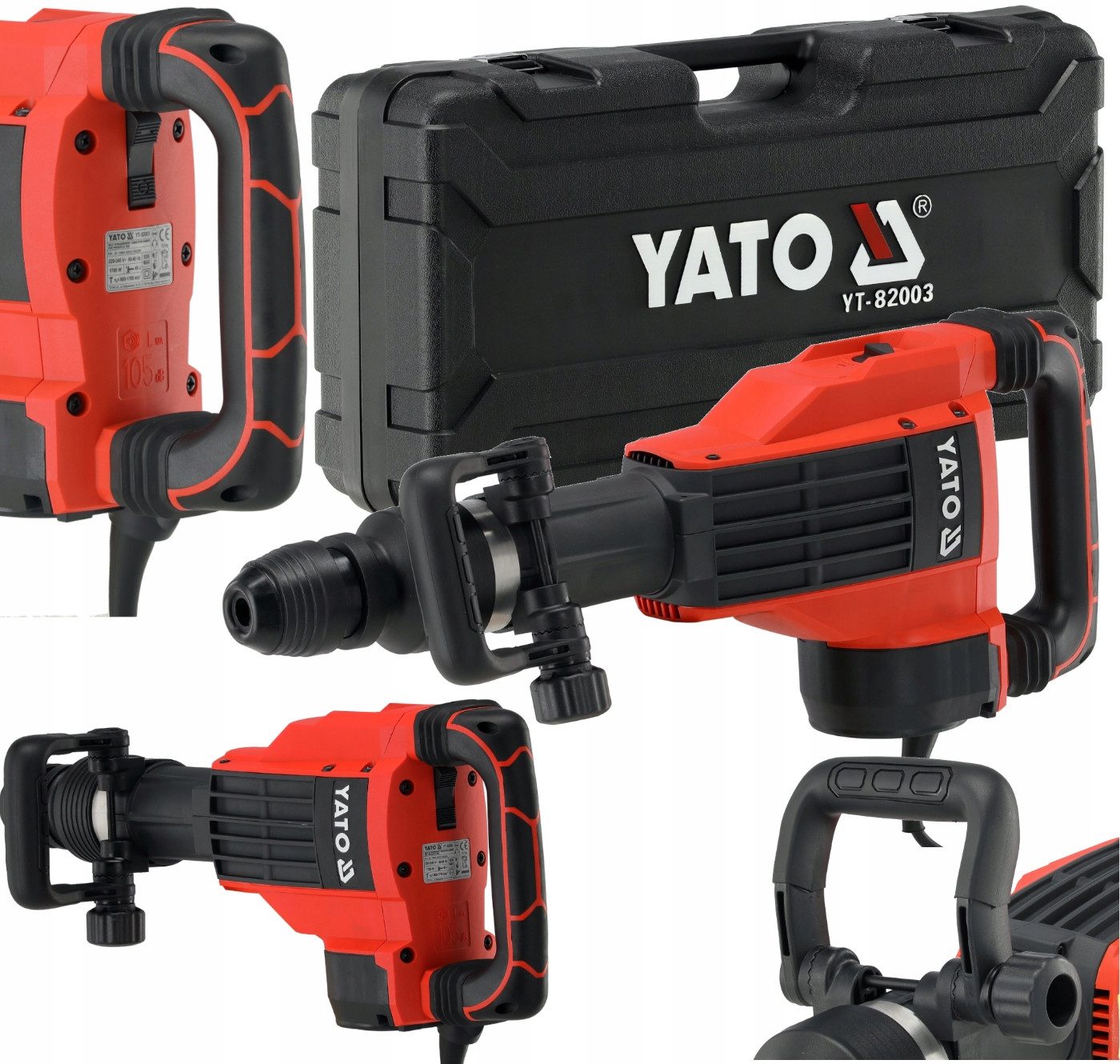 Yato Abbruchhammer Abbruchhammer 1700W, SDS-MAX 40J, 12kg Stemmhammer, 1700 in W, für SDS-Max
