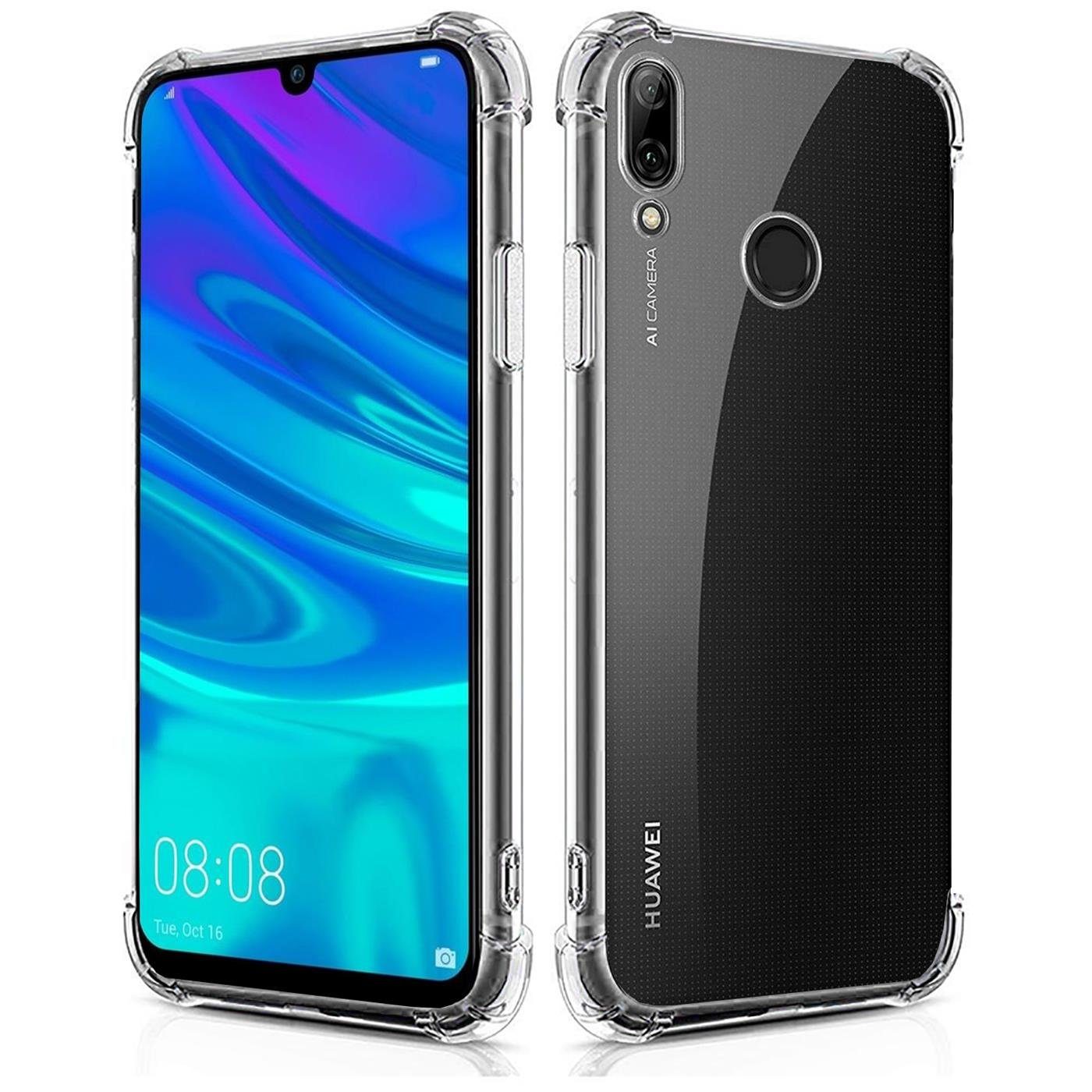 CoolGadget Handyhülle Anti Shock Rugged Case für Huawei P Smart 2019 6,2 Zoll, Slim Cover Kantenschutz Schutzhülle für P Smart 2019 Hülle Transparent