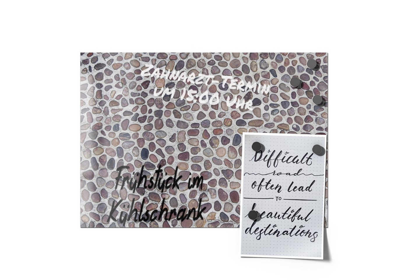 Thumbnail - DEQORI Magnetfolie 'Harmonie in Steinmosaik', beschreibbar universal Magnetmatte magnetisch Folie Planer Kalender
