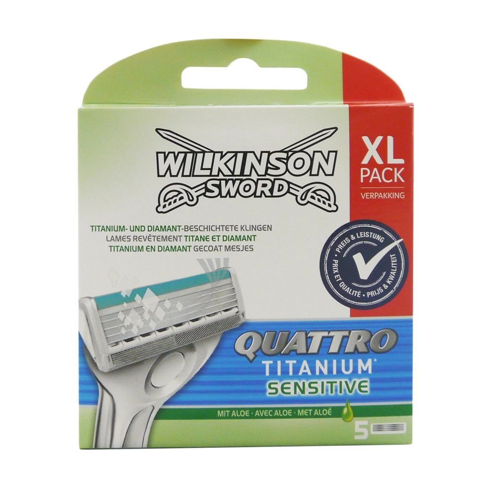 Wilkinson Rasierklingen Sword Quattro Titanium Sensitive Rasierklingen 5 Stück