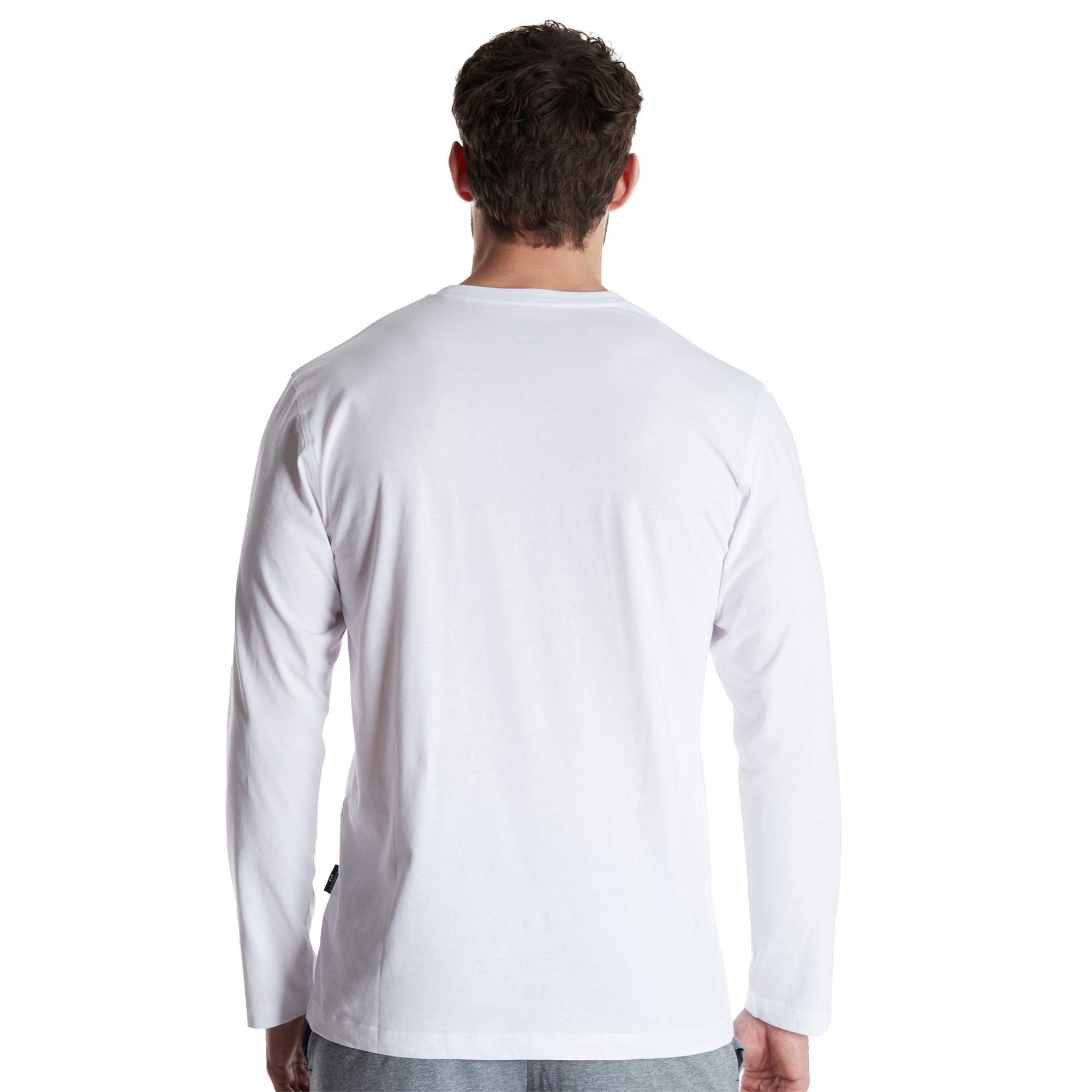 GÖTZBURG T-Shirt Herren T-Shirt 4er Pack Baumwolle Langarmshirt 4P (Packung, 4er Pack)