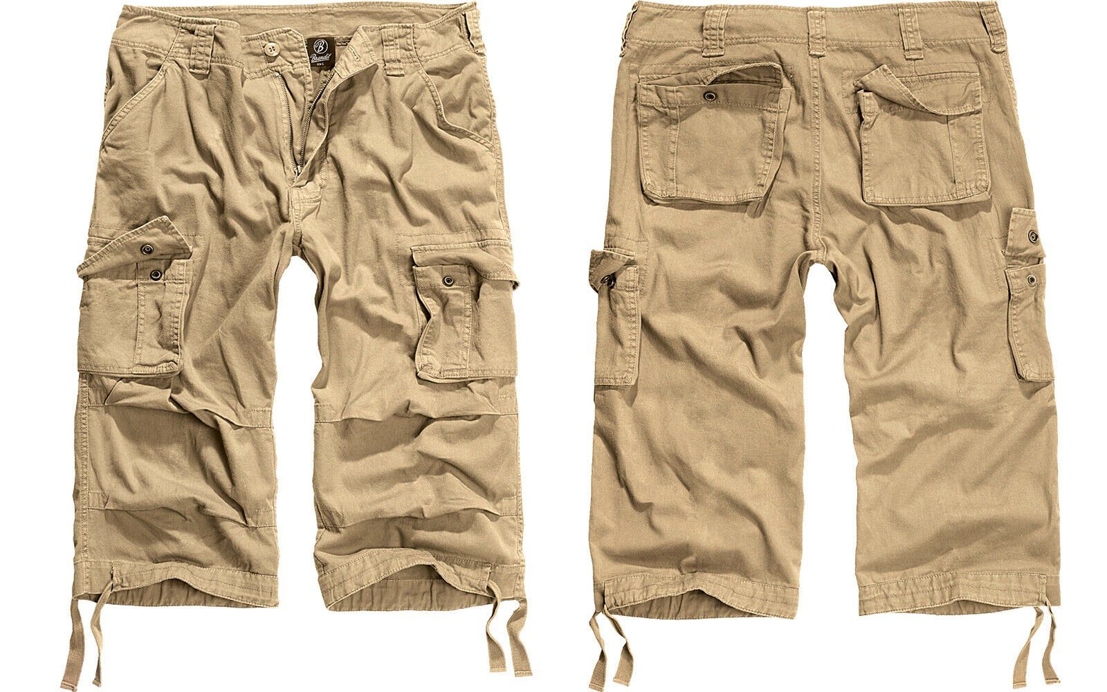 Urban Brandit Legend Beige Kurze Herren 3/4 Hose Shorts Shorts US Bermuda Cargo Short Army