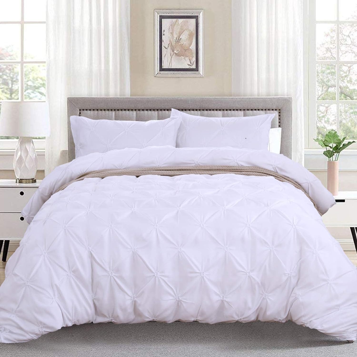 ibettertec Bettwäsche Bettwäsche Pinch Pleat Bettbezug günstig online kaufen