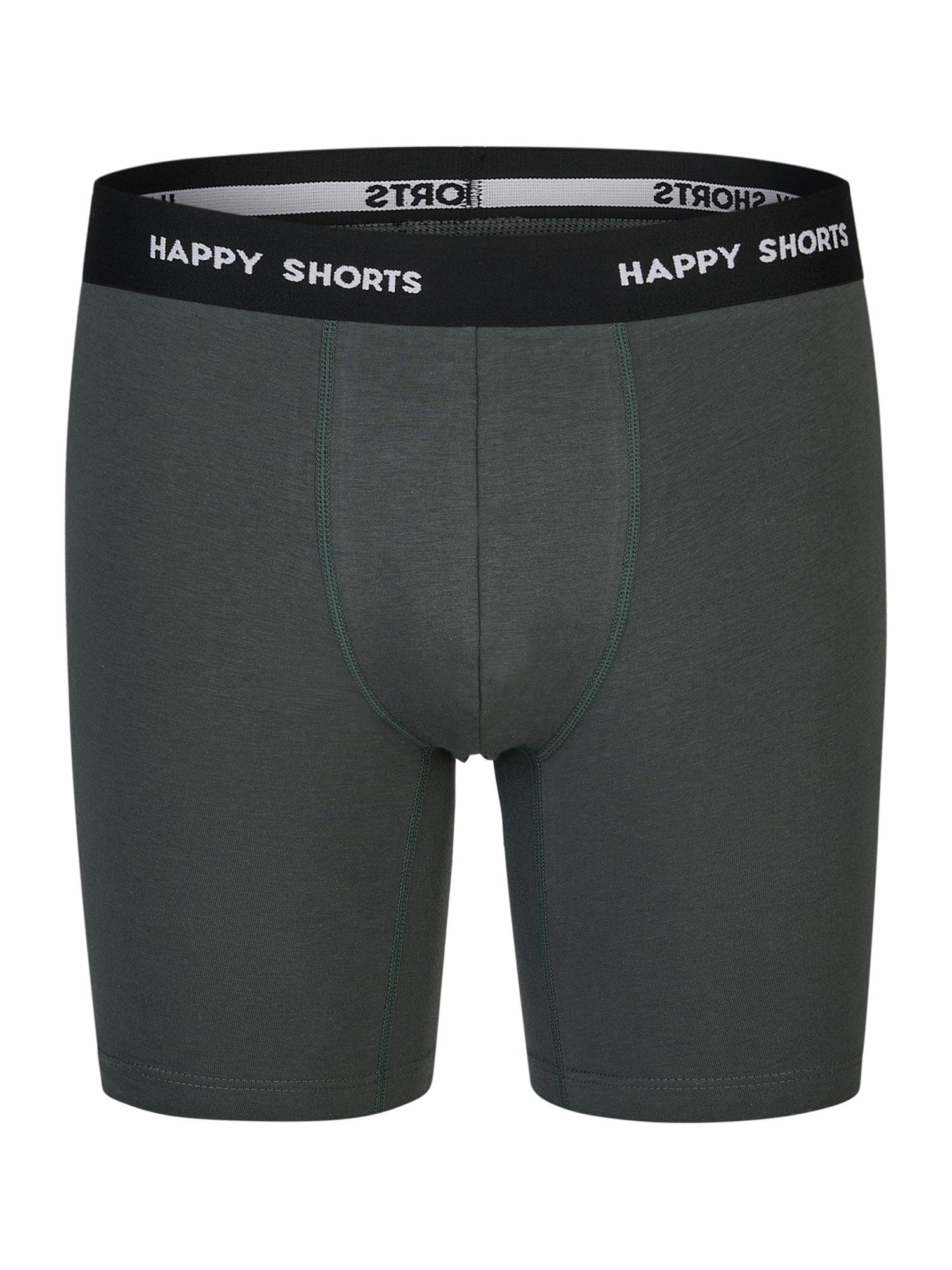 HAPPY SHORTS Langer Boxer Jersey Boxer Briefs (2-St) langer Beinabschluss Long Boxer Trunks Männer