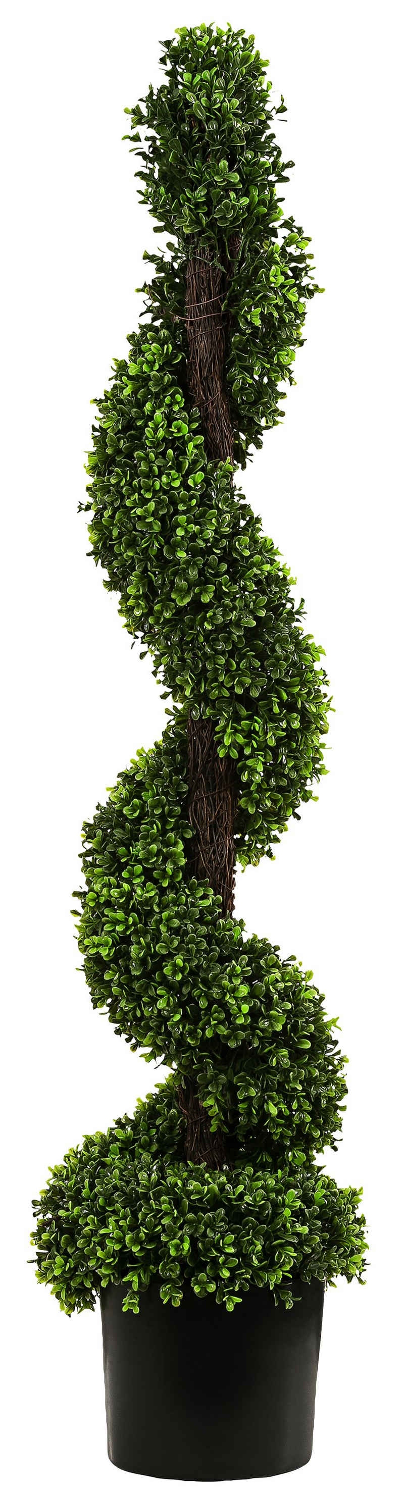 Kunstpflanze »Buchsbaumspirale mit Topf, Kunststoff/PVC« Keine Angabe, Dehner, Höhe 118 cm