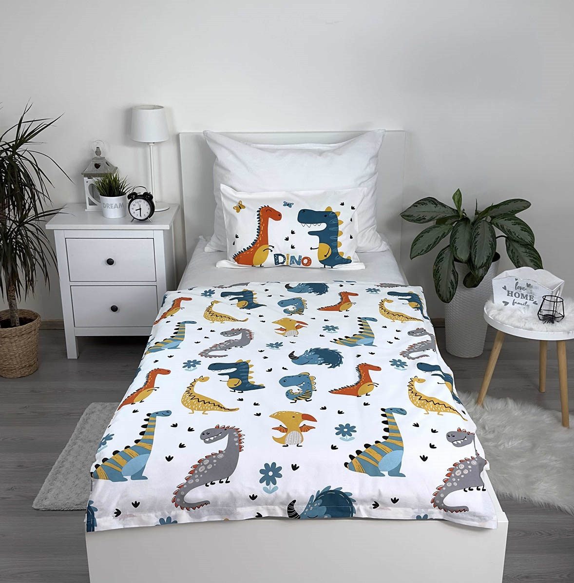 Kinderbettwäsche Dinosaurier, Renforcé, 2 teilig günstig online kaufen