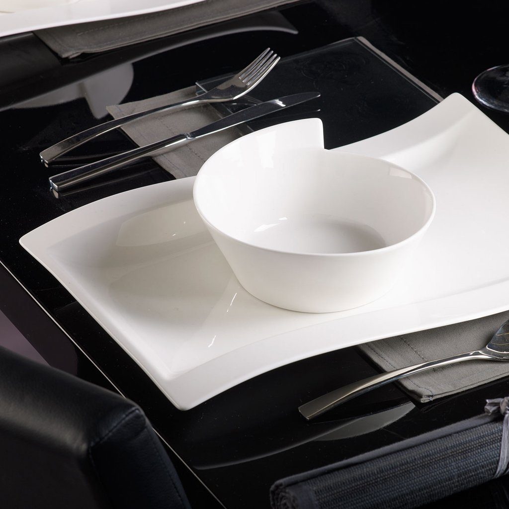 Villeroy & Boch Speiseteller NewWave Gourmet-Teller 33 x 24 cm, (1 St), Premium Porcelain, mikrow.- & spülm.sicher, Made in Germany