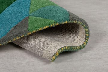 Wollteppich Prism, FLAIR RUGS, rund, Höhe: 10 mm, mit Hoch-Tief-Effekt, Wohnzimmer