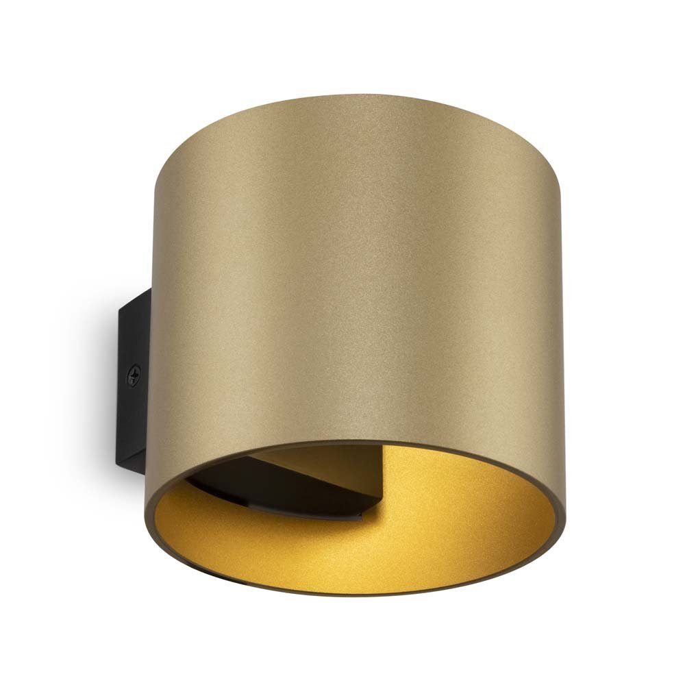 Wandleuchte Alu Flur Wandlampe gold Wohnzimmerleuchte matt Wandleuchte, Maytoni flammig 1