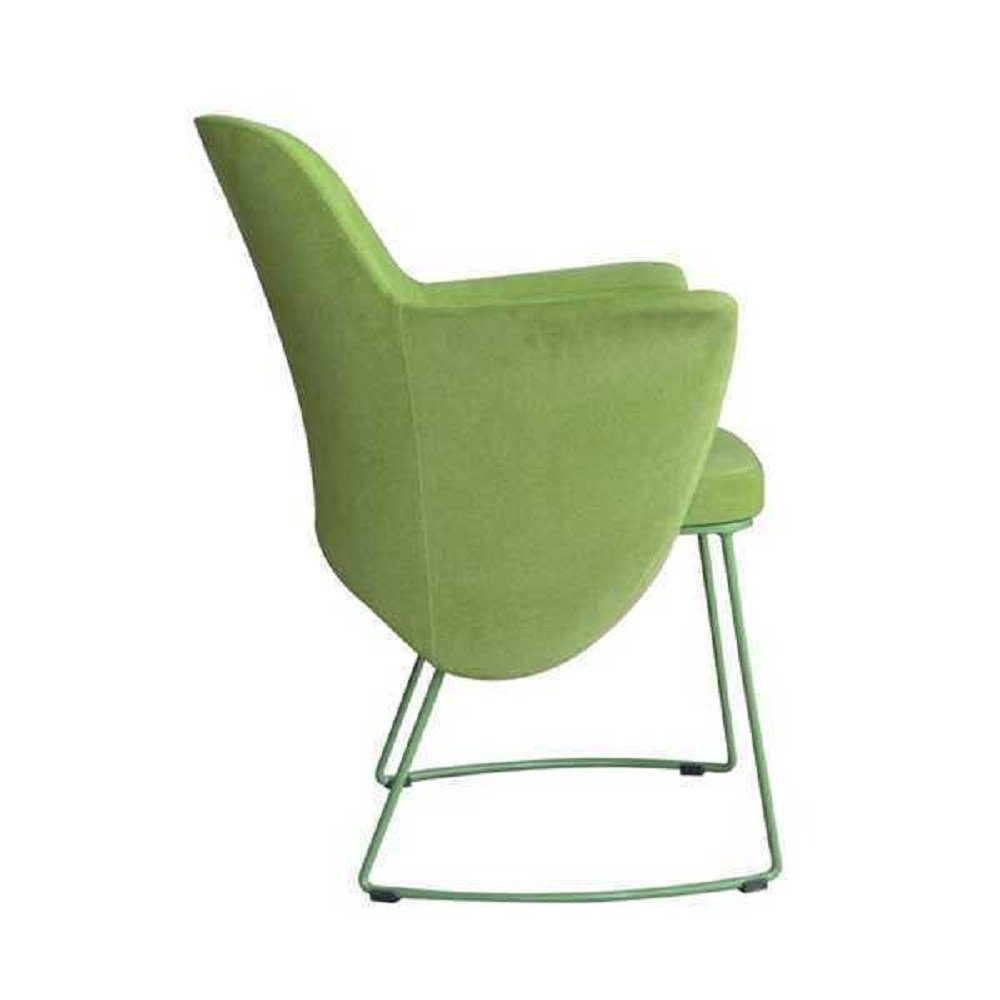JVmoebel Esszimmerstuhl Esszimmerstuhl Stoff Holz in St), Sitzer Modern Europa Grün Made (1 Küchenstuhl Sessel Stuhl