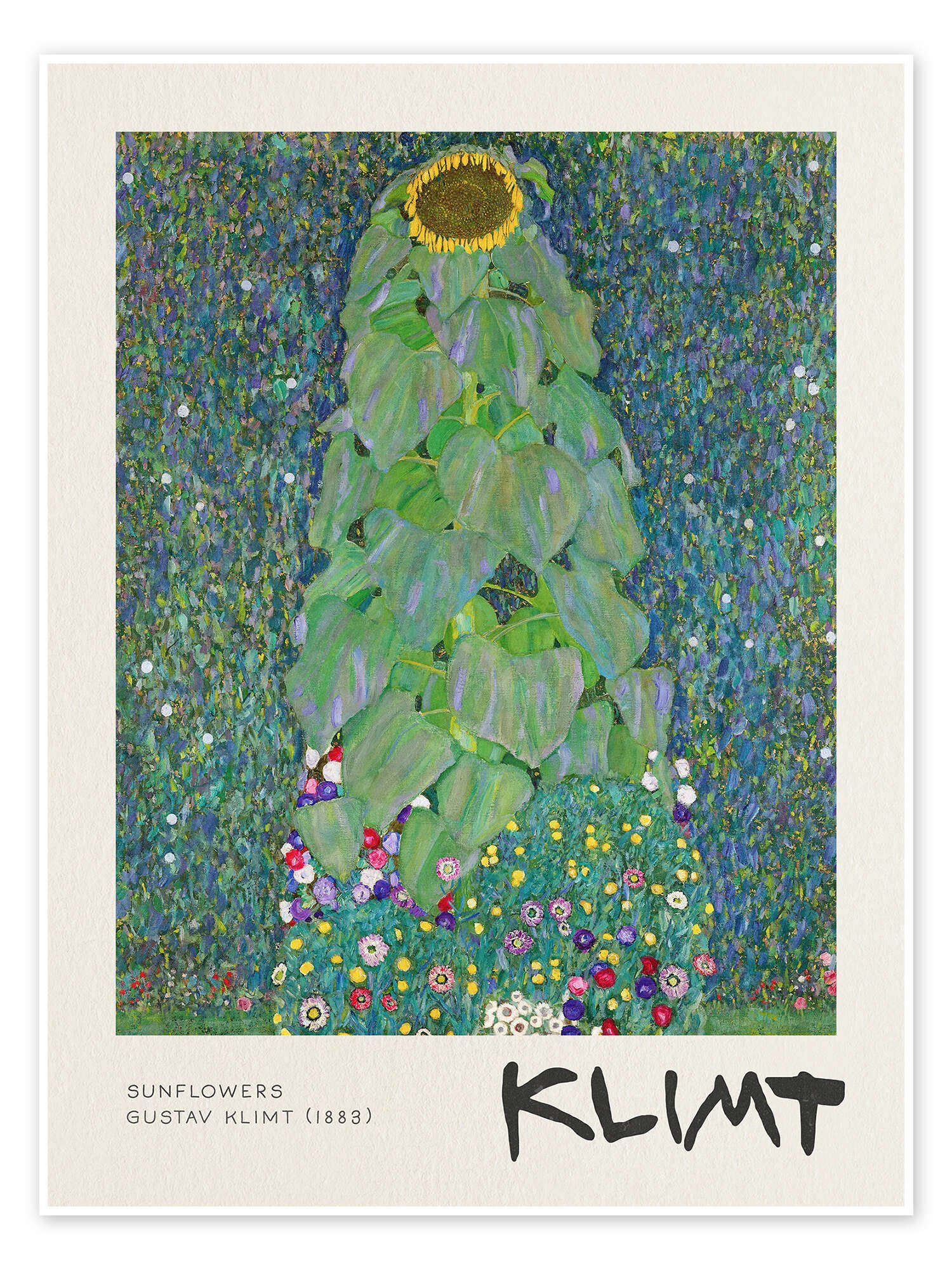 Posterlounge Wandbild Sunflowers, Gustav Klimt, erhältlich als Poster, Leinwandbild, Wandsticker oder Acrylglasbild
