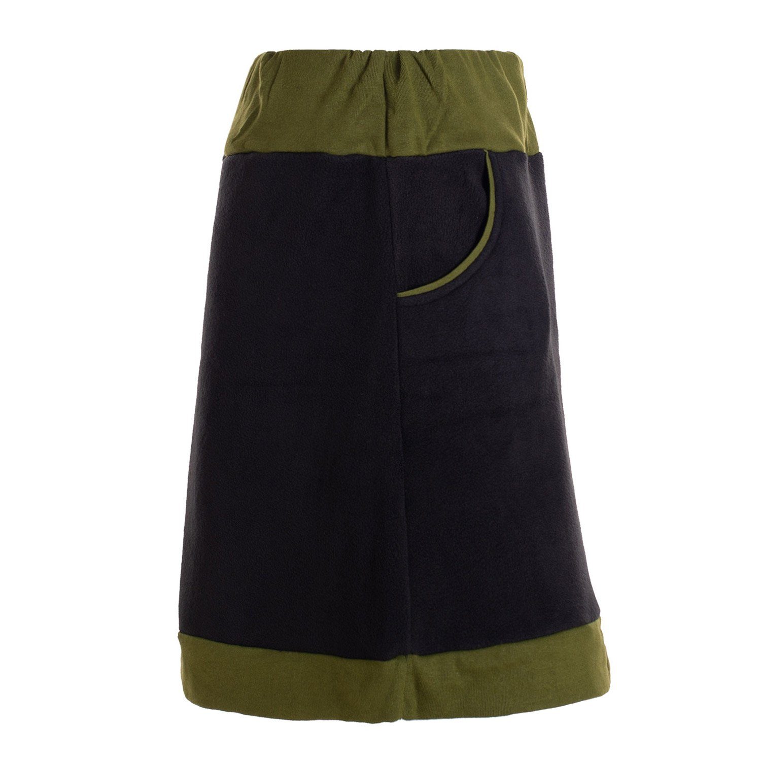 Vishes Minirock Thermorock warmer Damen Winterrock kurz Minirock aus ECO-Fleece Hippie, Retro Style