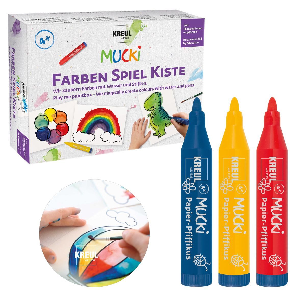 Aquarellstifte KREUL Aquarellstifte Set MUCKi Farben Spiel Kiste 17 Teile
