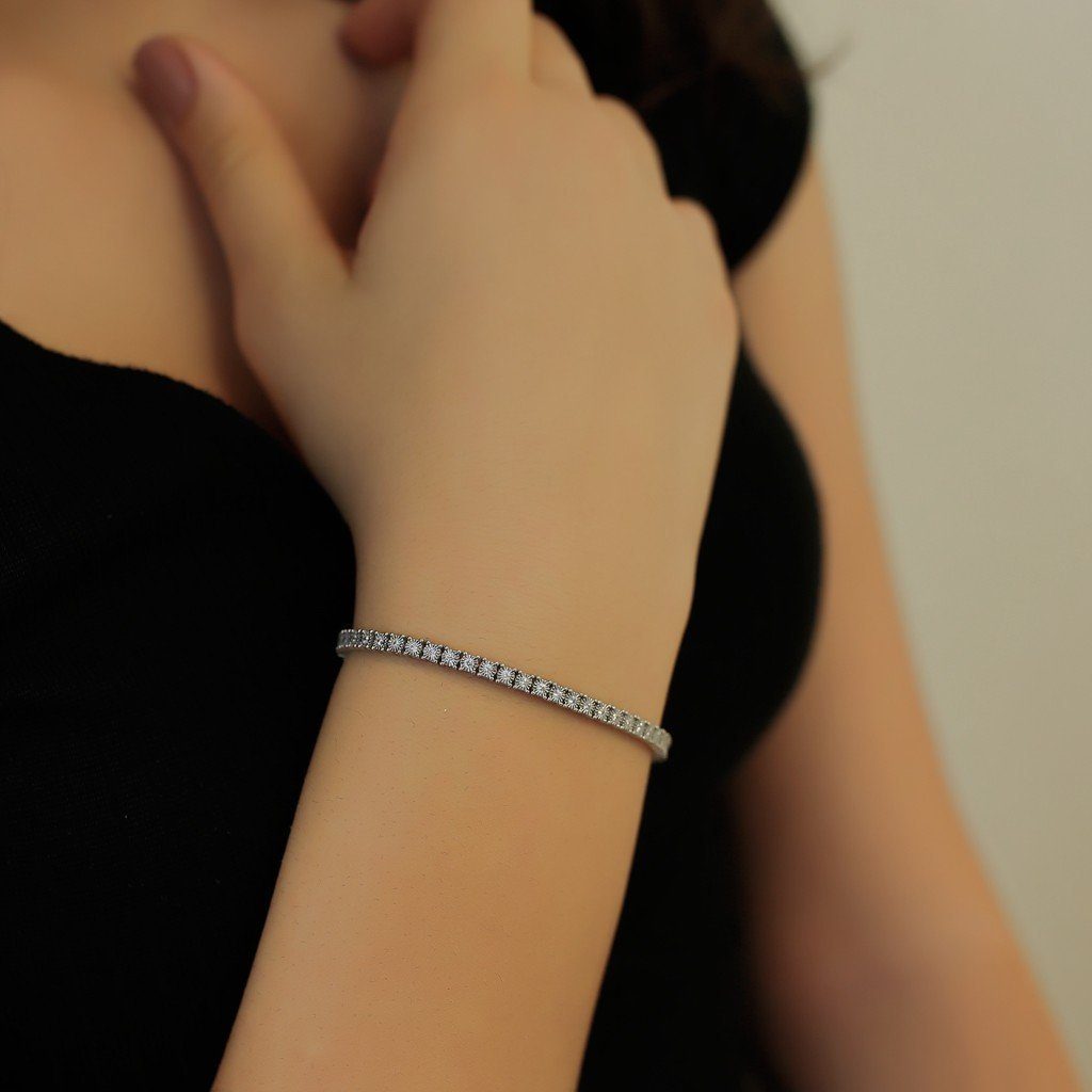 EinStein Diamant Tennisarmband 0,85 Carat Diamant Tennis Armband Weißgold