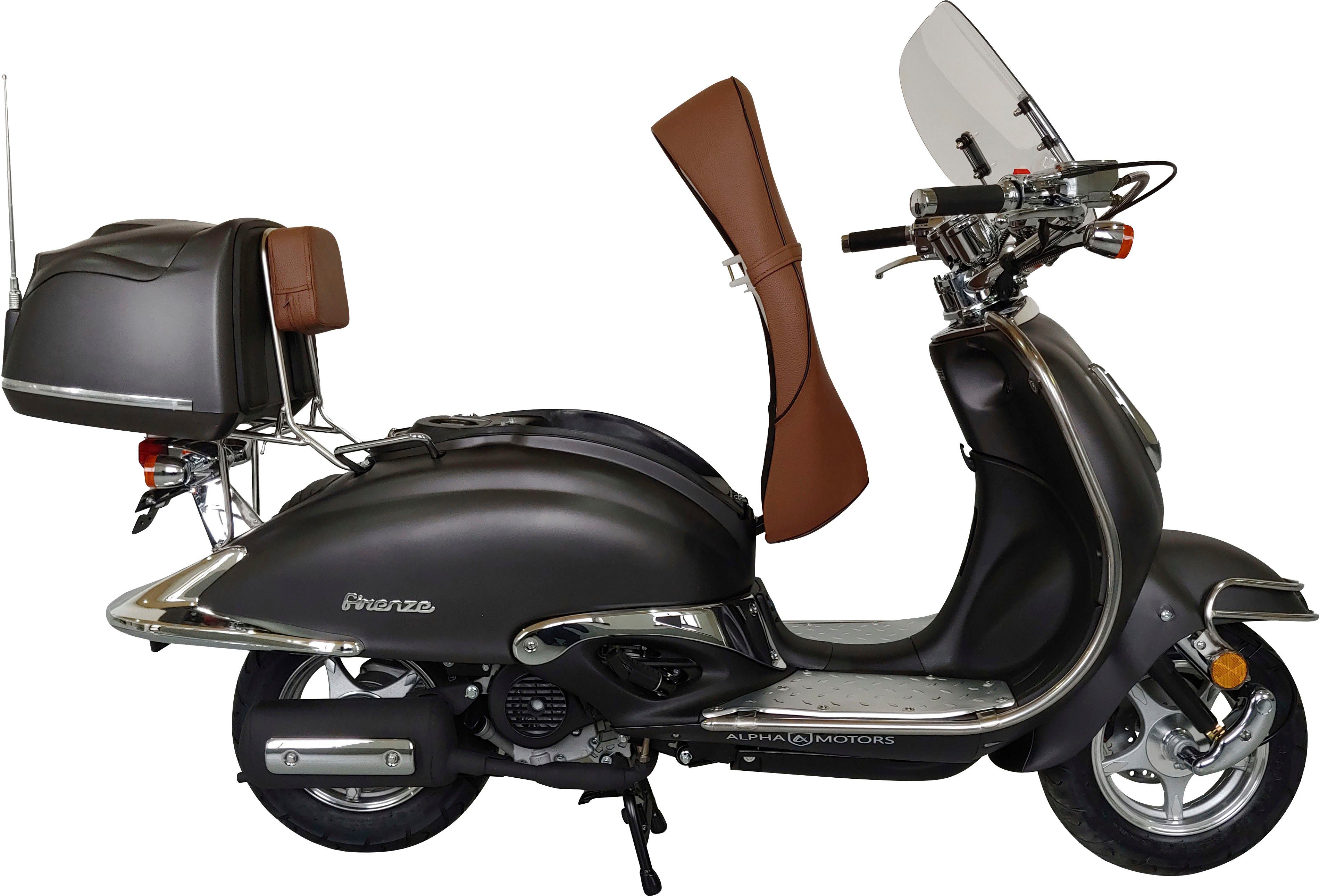 ccm, km/h, braun Firenze Euro mattschwarz Motorroller 45 Alpha 5 | 50 Motors Limited,