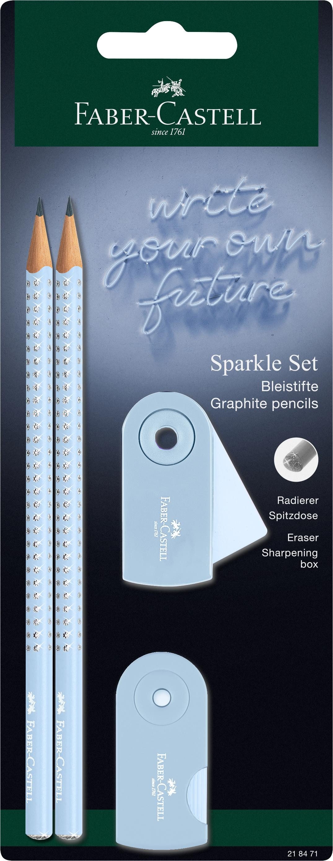 Faber-Castell Bleistift Faber Castell Bleistiftset Sparkle 2 Bleist B Rad+Sp blue