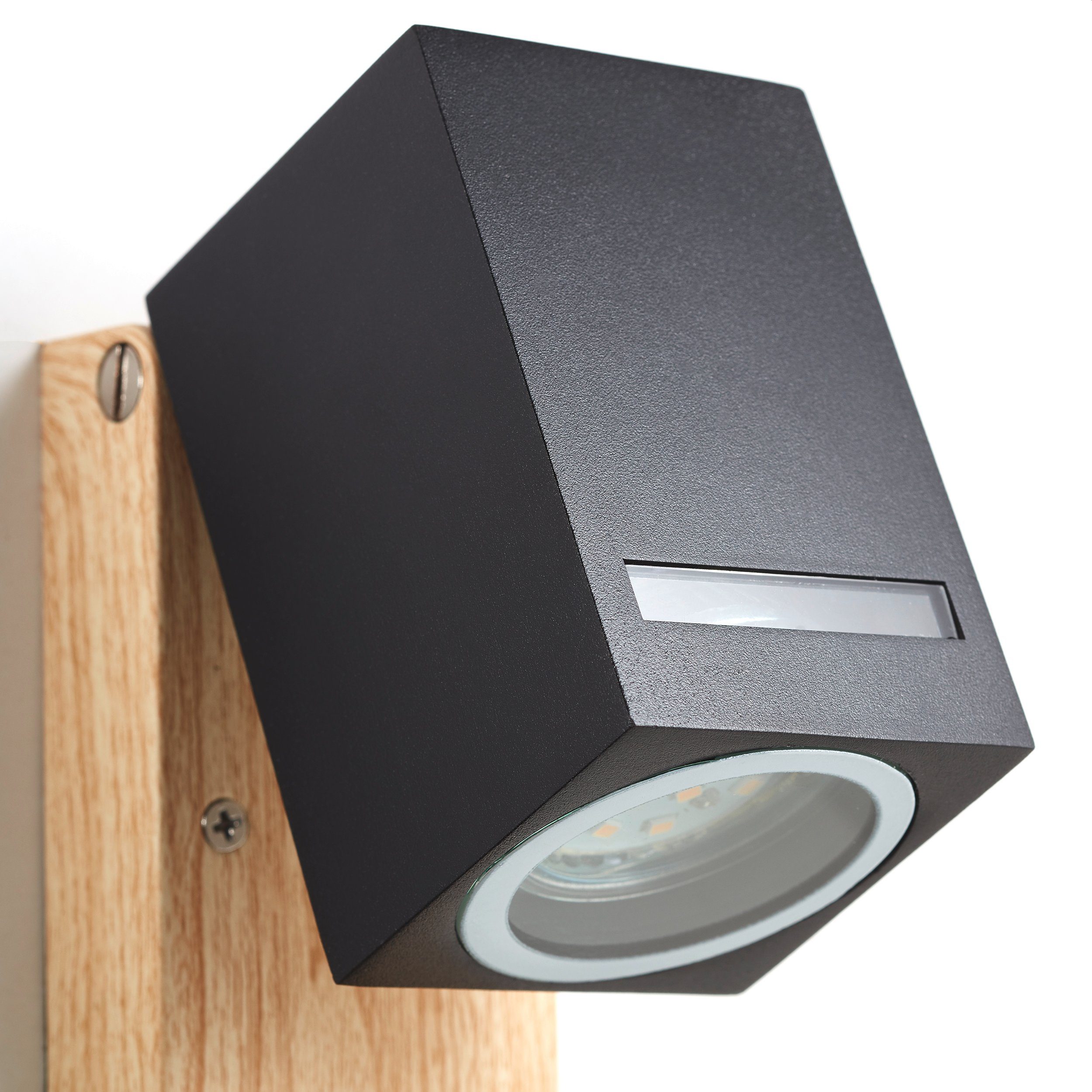 Lightbox Außen-Wandleuchte, Bewegungsmelder, 7 20 16 x Wandlampe, Außen Bewegungsmelder, ohne W, schwenkbar Leuchtmittel, GU10, cm