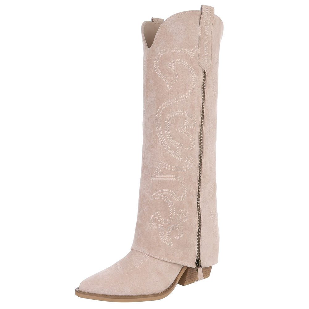Ital-Design Hochwertige Damen-Stiefel mit Blockabsatz und günstig online kaufen
