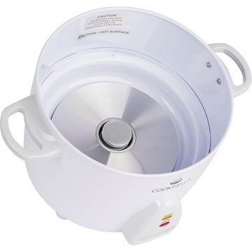 KeMar Kitchenware Reiskocher KRC-200, 500 W, Innentopf aus Edelstahl, Glasdeckel, Bambuslöffel