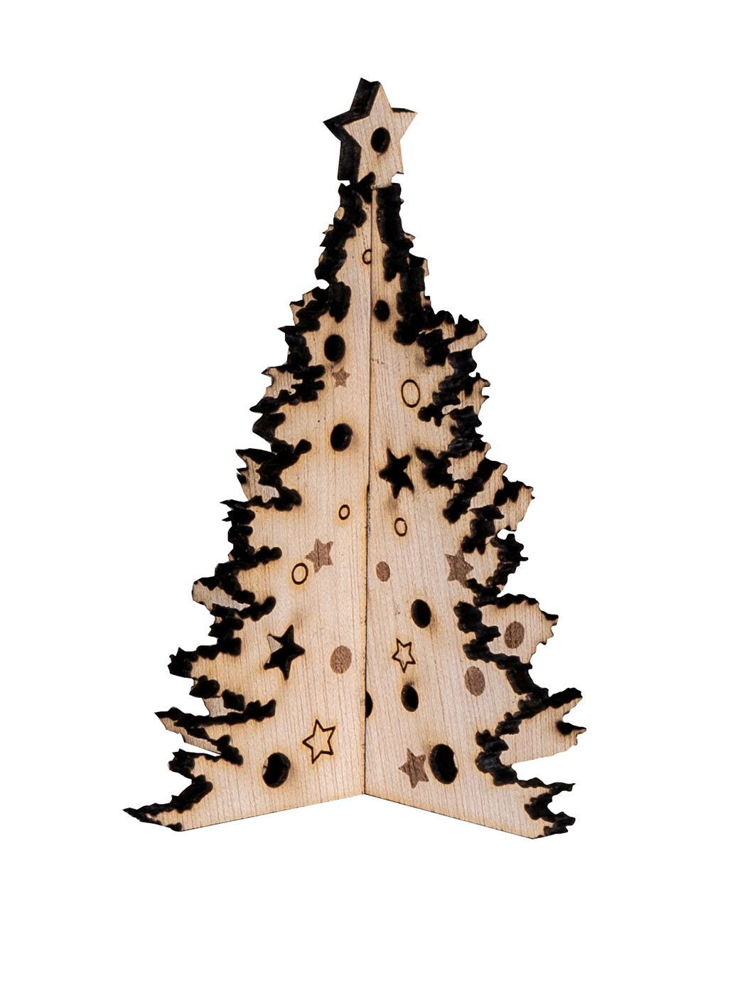 Weihnachtskarte Levandeo® DIY Weihnachtsbaum Weihnachtsfigur, Weihnachten Birkenholz Holzkarte