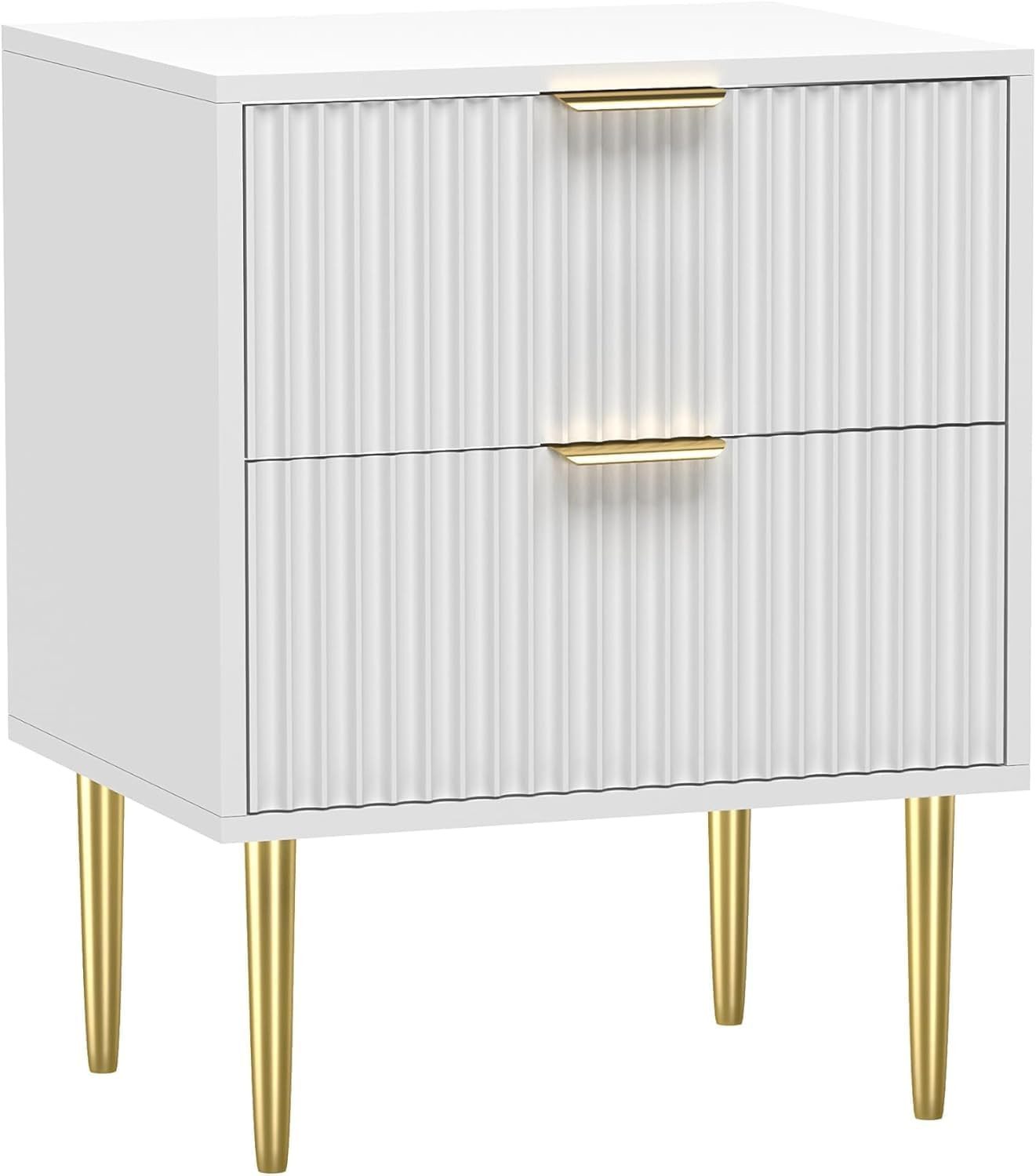 Nachttisch mit 2 Schubladen Nachtschrank 40 x 30 x 56cm