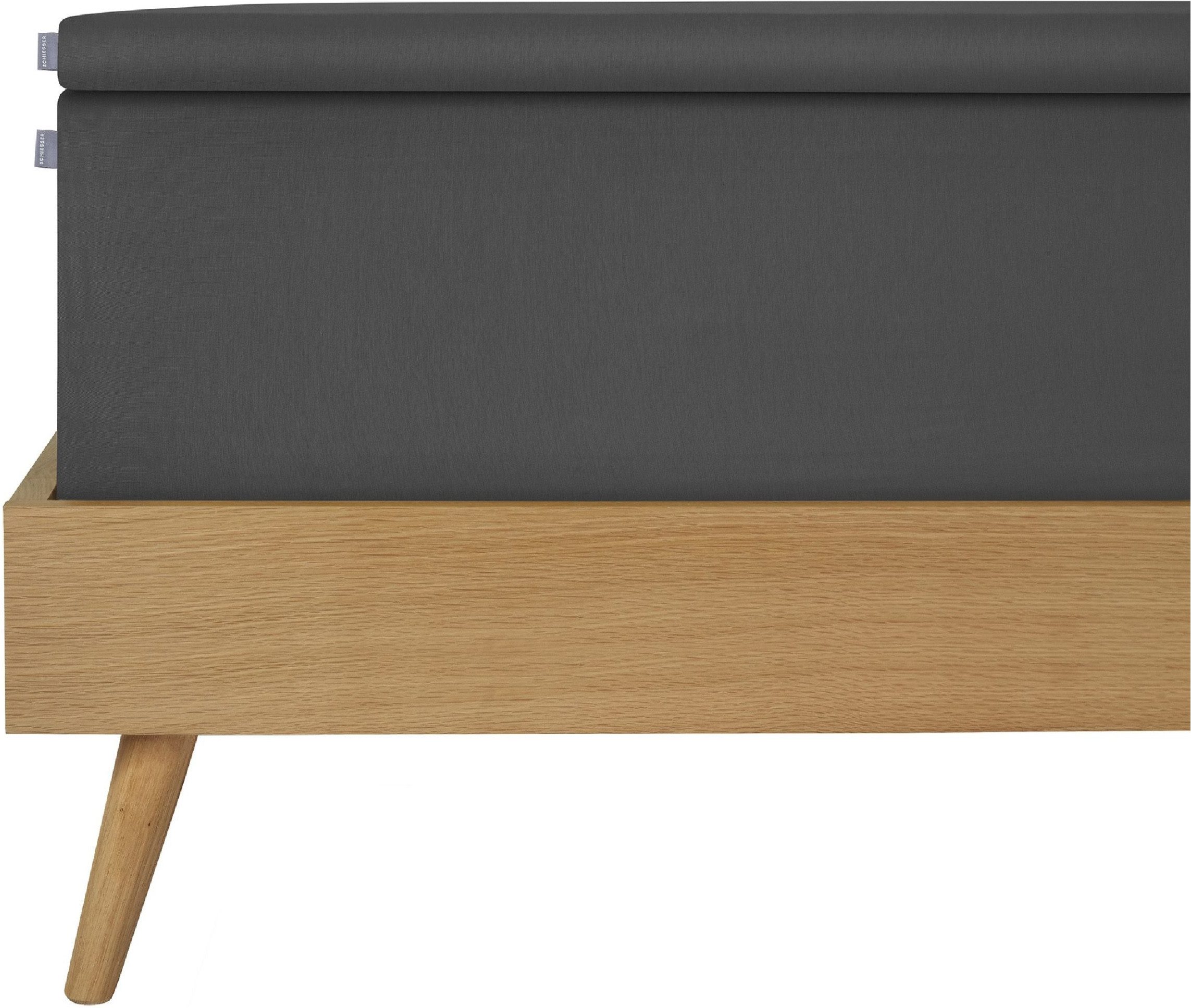 Schiesser Spannbettlaken Flexi für Topper aus 95% Baumwolle und 5% Elasthan für flexiblen Sitz, Jersey-Elasthan, Gummizug: rundum, (1 Stück), für Matratzen bis zu 10 cm Höhe, OEKO-TEX® MADE IN GREEN