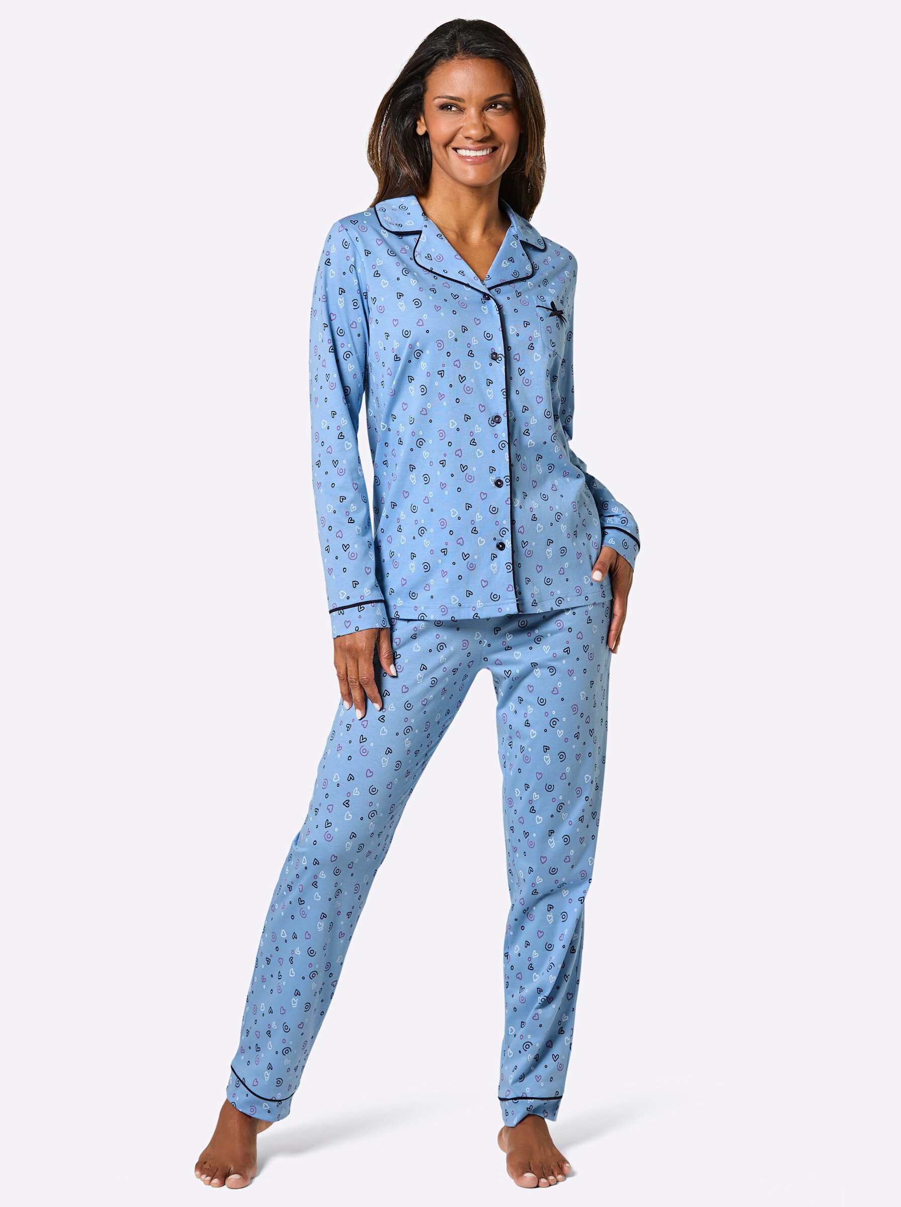 Witt Schlafanzug Pyjama Langarm