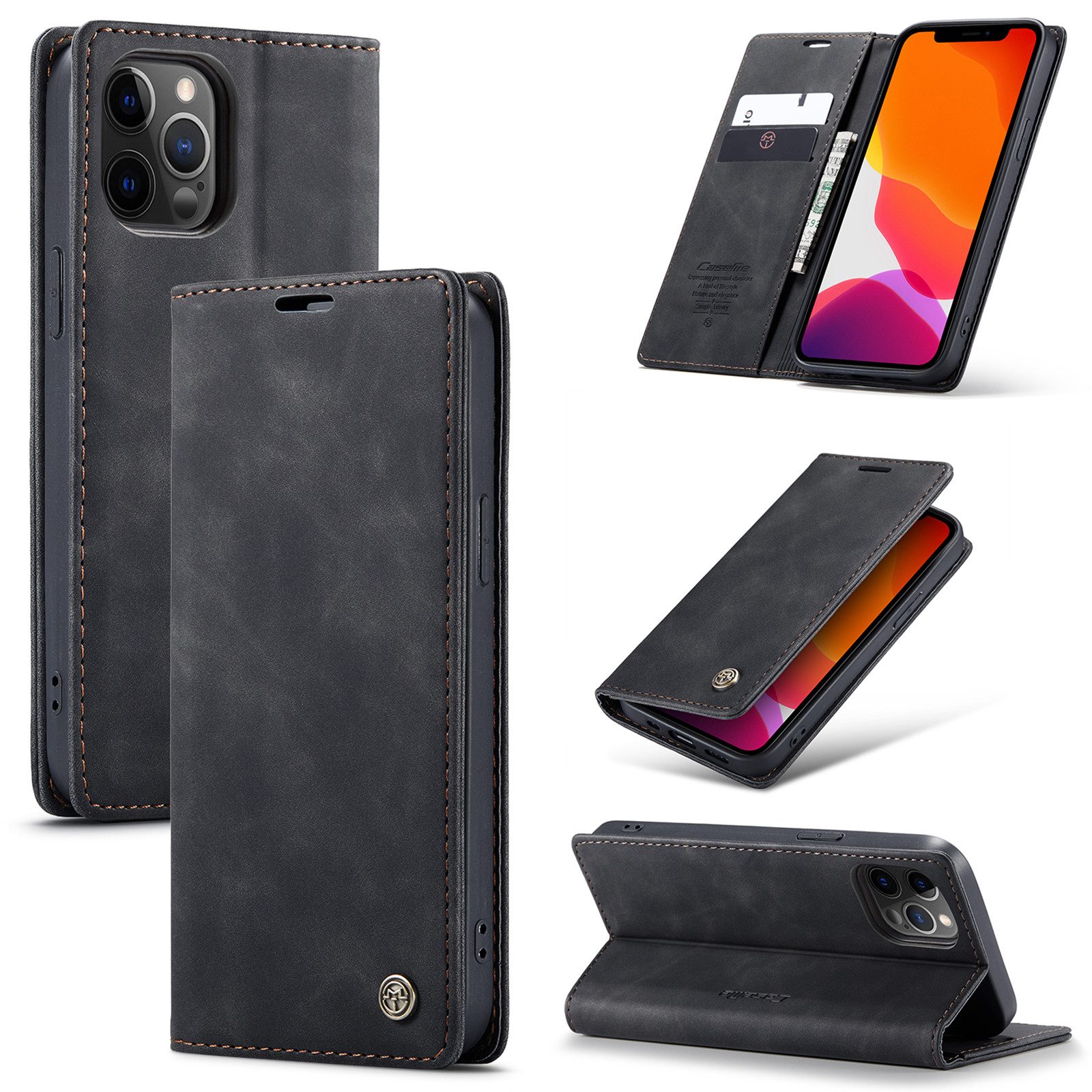 CaseMe Handyhülle Handyhülle für iphone Klapphülle Case Tasche mit Magnet Kartenfach