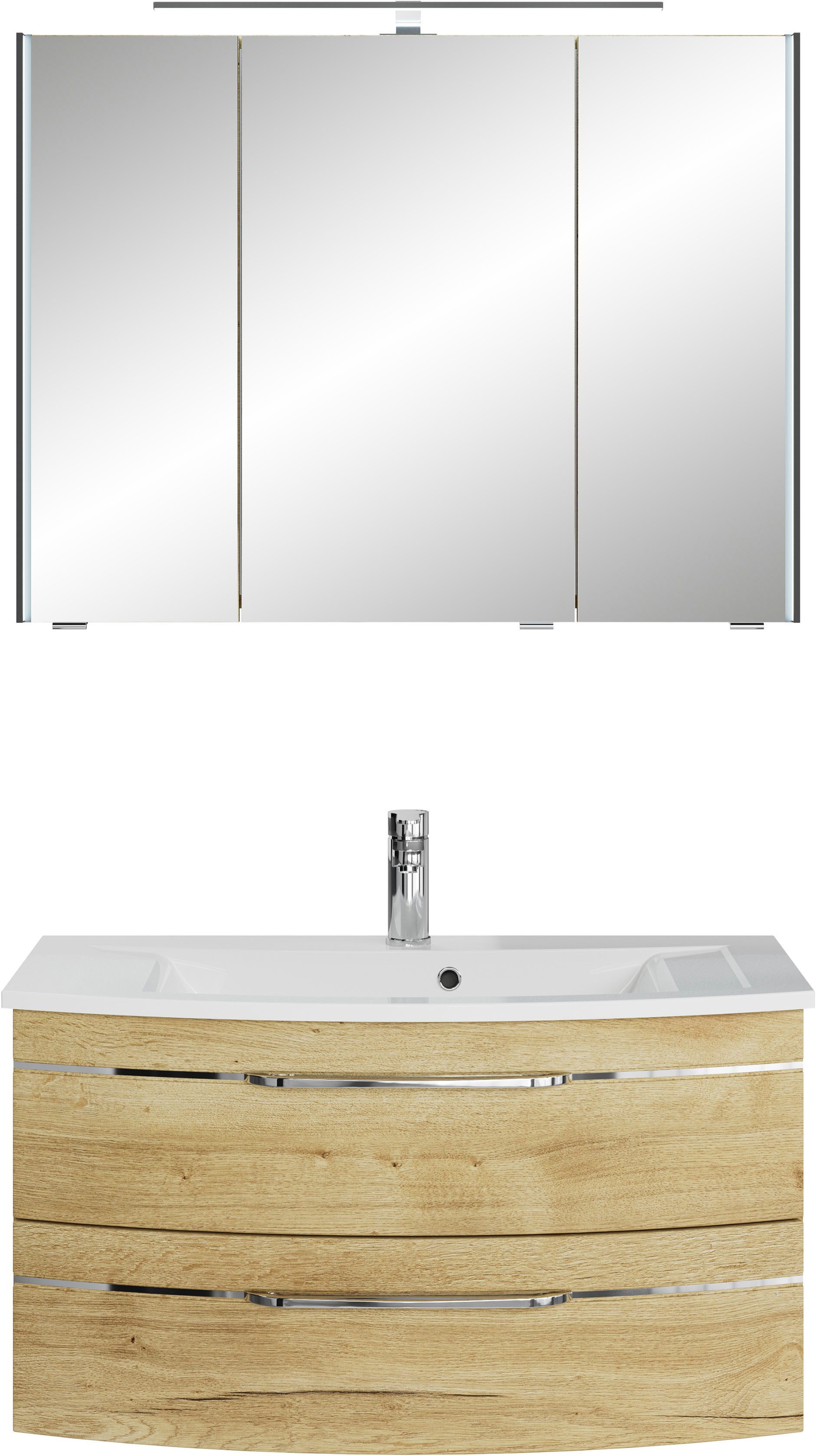 Saphir Badmöbel-Set Serie 7045 2-teilig Mineralmarmor-Waschtisch günstig online kaufen