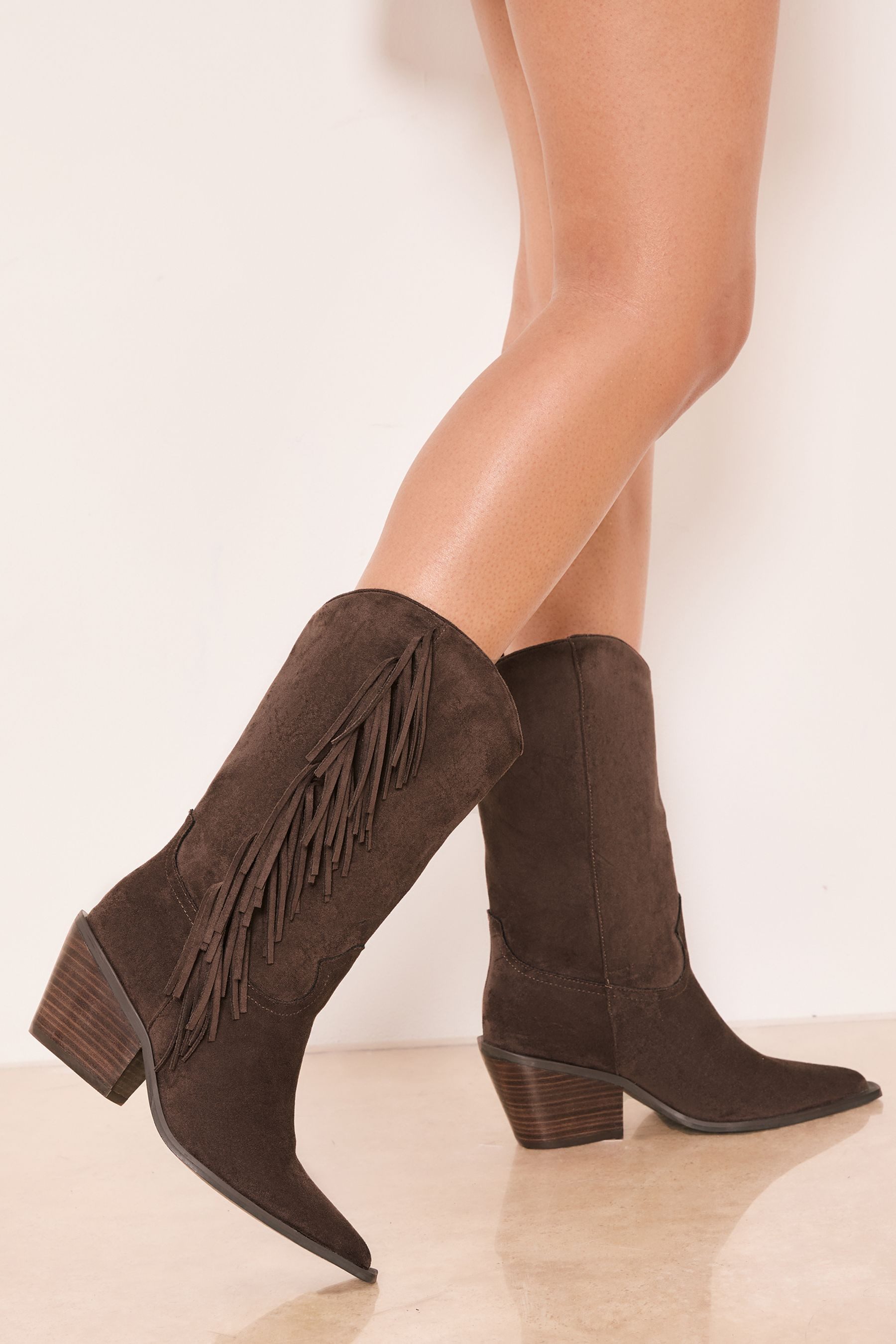 LIPSY Lipsy wadenhohe Cowboystiefel, Perlen, Brautmode Westernstiefel (1-tlg)