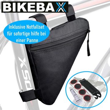 MAVURA Fahrradtasche BIKEBAX Fahrrad Tasche Rahmen Dreieckstasche Rahmentasche, Dreieck Tasche Radfahren wasserdicht mit Fahrrad Reifen Reparatur Set