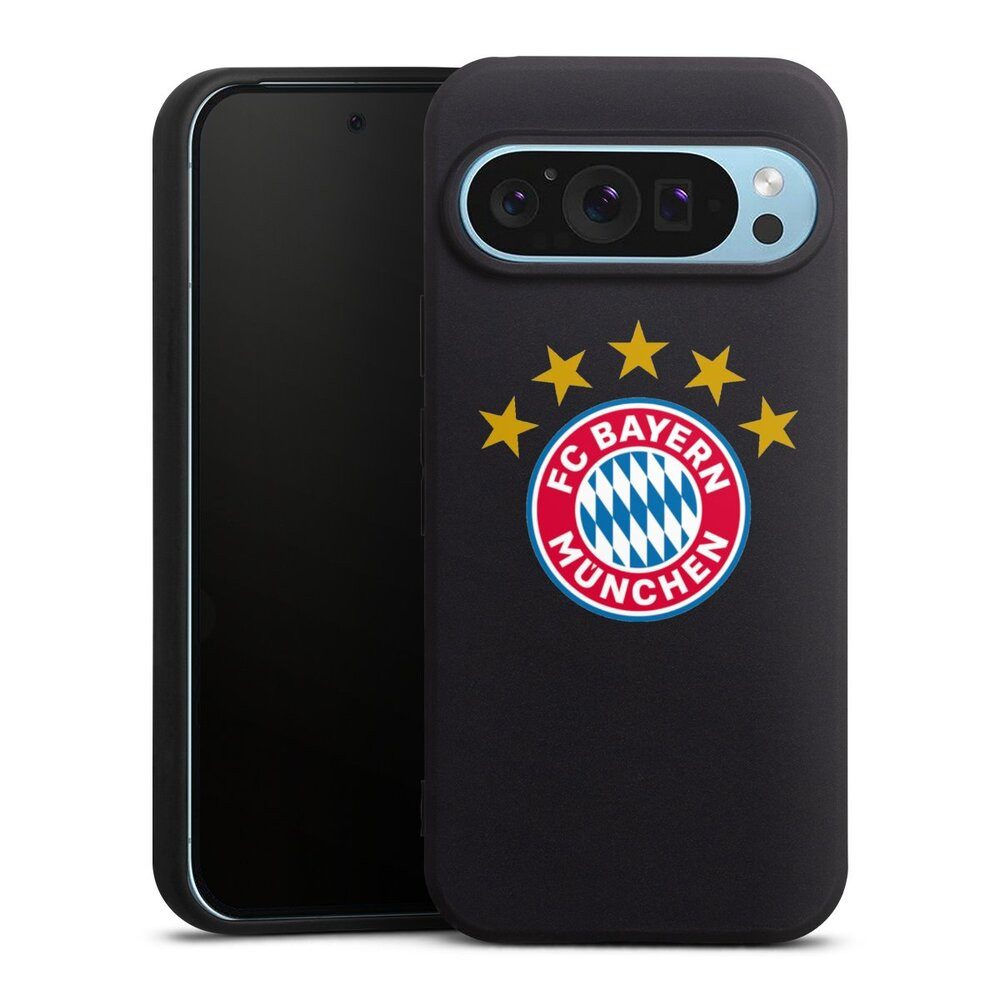 DeinDesign Handyhülle FC Bayern München FCB Sterne FCB Logo mit Sterne - ohne Hintergrund, Google Pixel 9 Silikon Hülle Premium Case Handy Schutzhülle