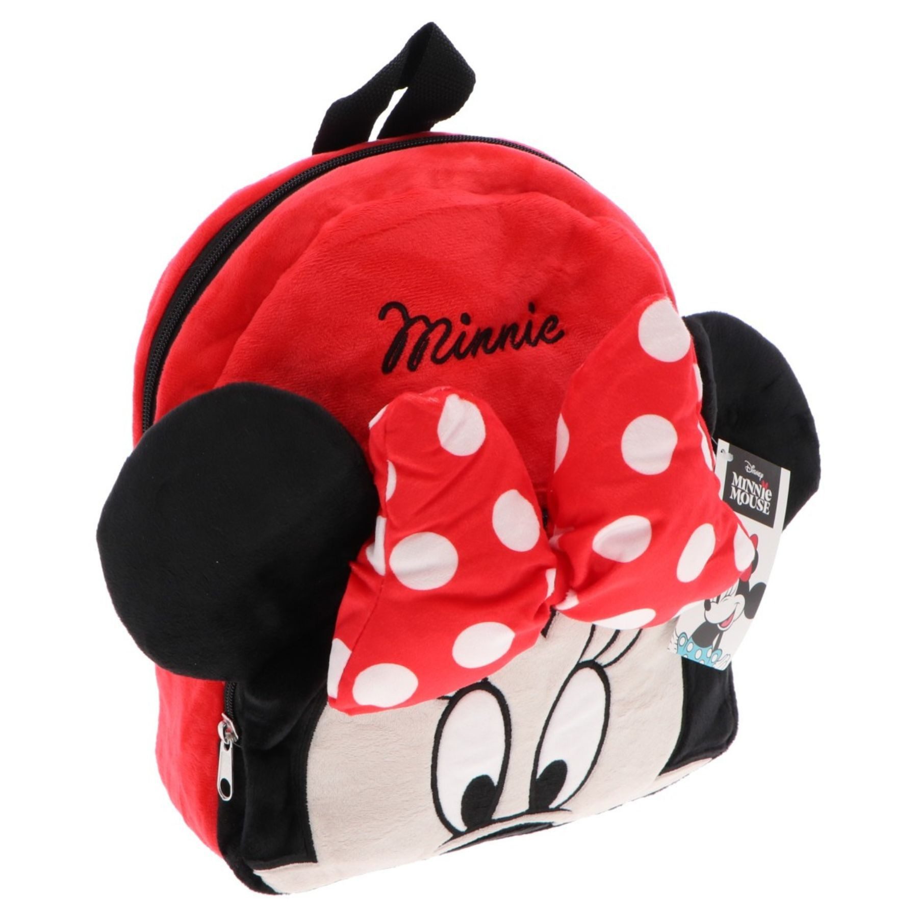 Disney Minnie Mouse Kinderrucksack Kinder Rucksack aus weichem Plüschmaterial 3 bis 12 Jahre