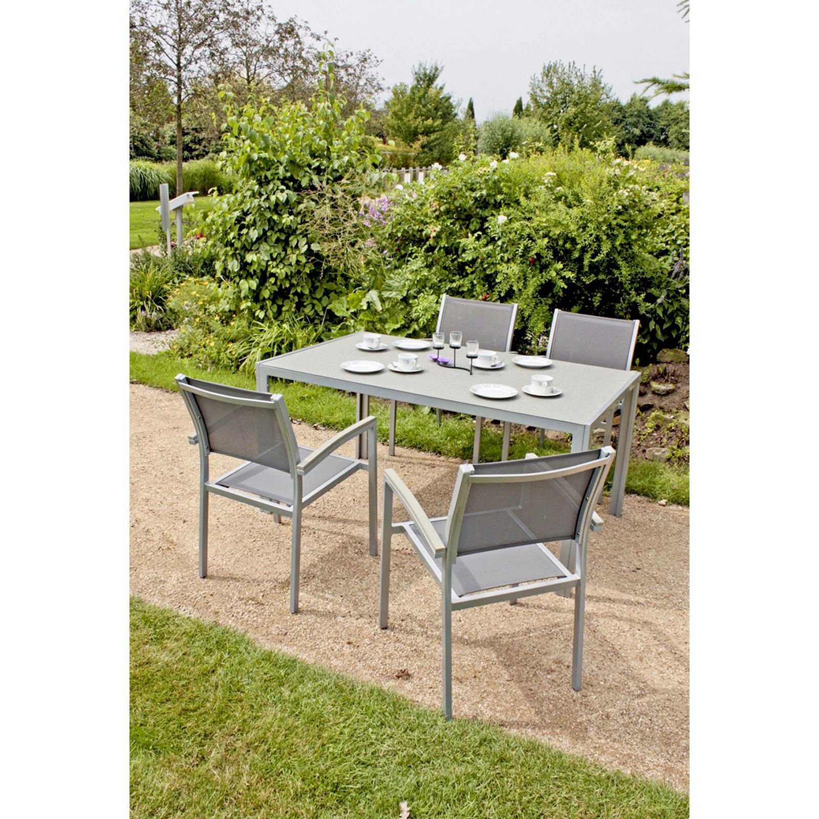 Set (Set, 4er Pleasure GRACE St), Garden Stapelstuhl 4