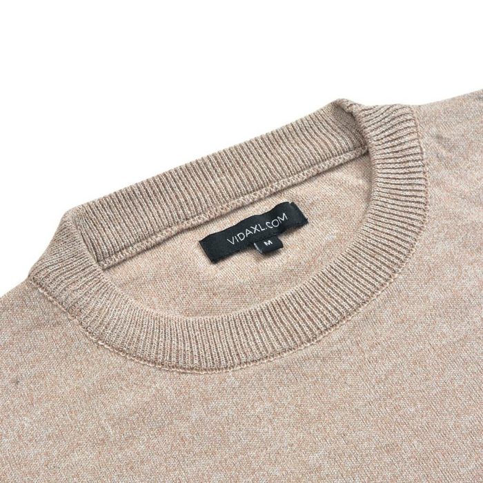 vidaXL T-Shirt 5 Stk. Herren Pullover Sweaters Rundhals Beige L (1-tlg)