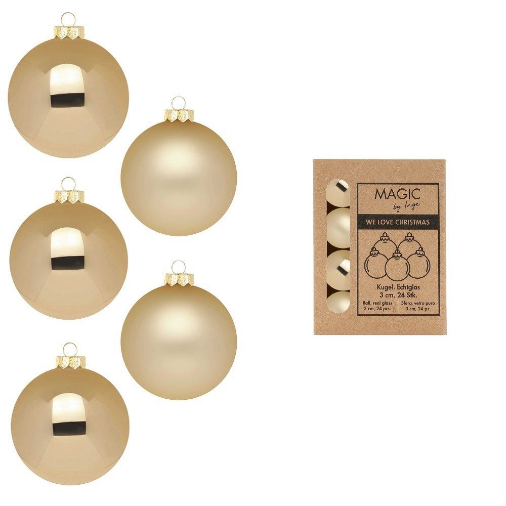 MAGIC by Inge Weihnachtsbaumkugel, Weihnachtskugeln Glas 3cm 24 Stück - Bro günstig online kaufen