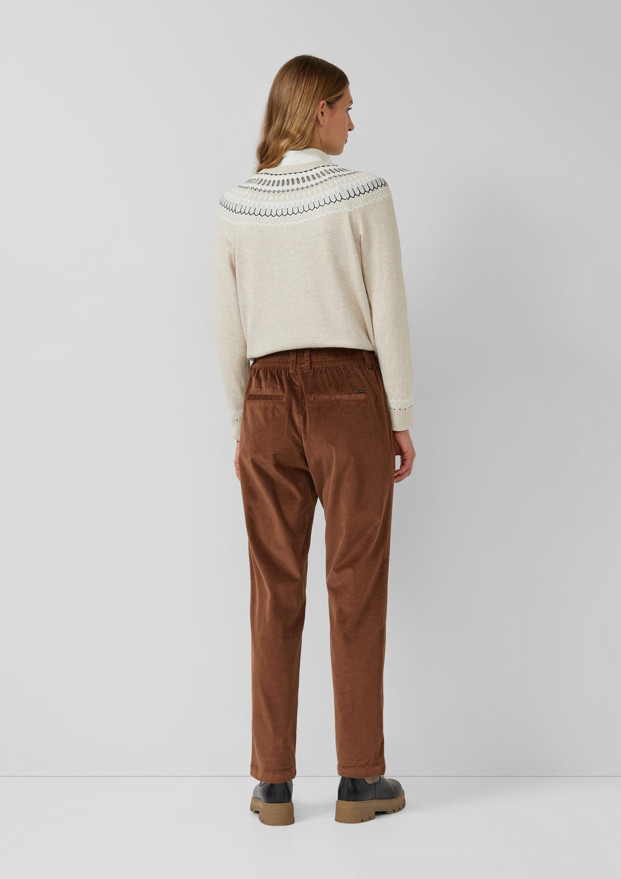 s.Oliver Chinos Hose Feincordhose mit Elastikbund