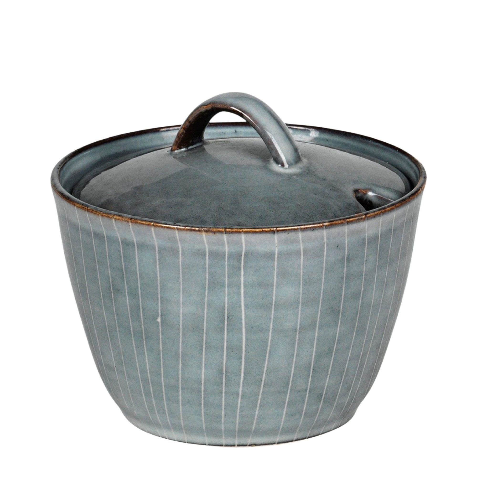 Broste Copenhagen Zuckerdose Broste Copenhagen Nordic Sea Zuckerdose Steingut Soft Blue