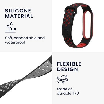 kwmobile Uhrenarmband 2x Sportarmband für Xiaomi Mi Band 7, Armband TPU Silikon Set Fitnesstracker