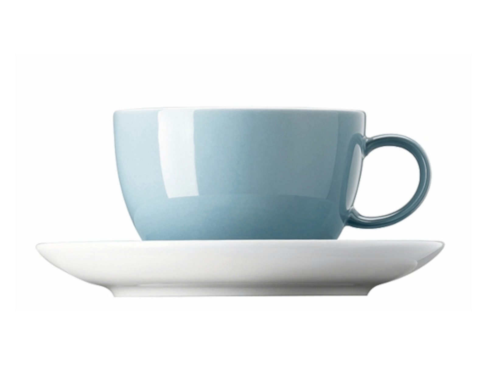 Thomas Porzellan Tasse Sunny Day Soft Blue Teetasse 2tlg, Porzellan