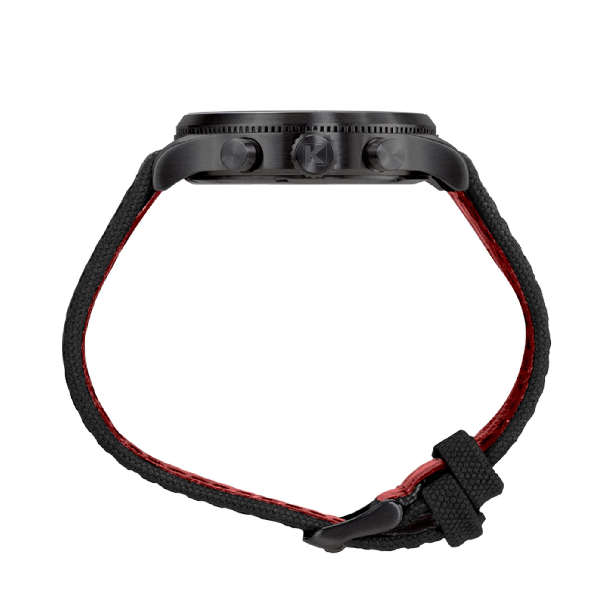Kienzle Quarzuhr REISEN Quarz Chrono Armbanduhr schwarz-rot