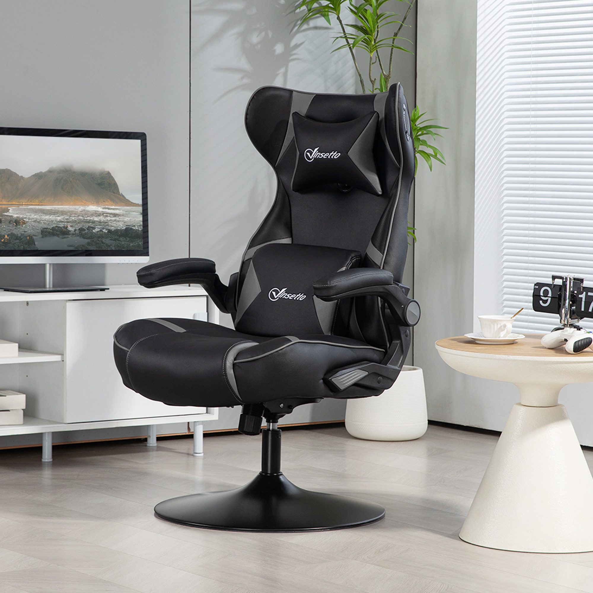 Vinsetto Schreibtischstuhl mit Wippen- und Schkelfunktion, ergonomisch, mit günstig online kaufen