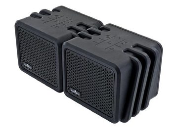 Schwaiger 661682 Bluetooth Stereo Lautsprecher mit Tablet & Smartphone Halterung Stand-Lautsprecher