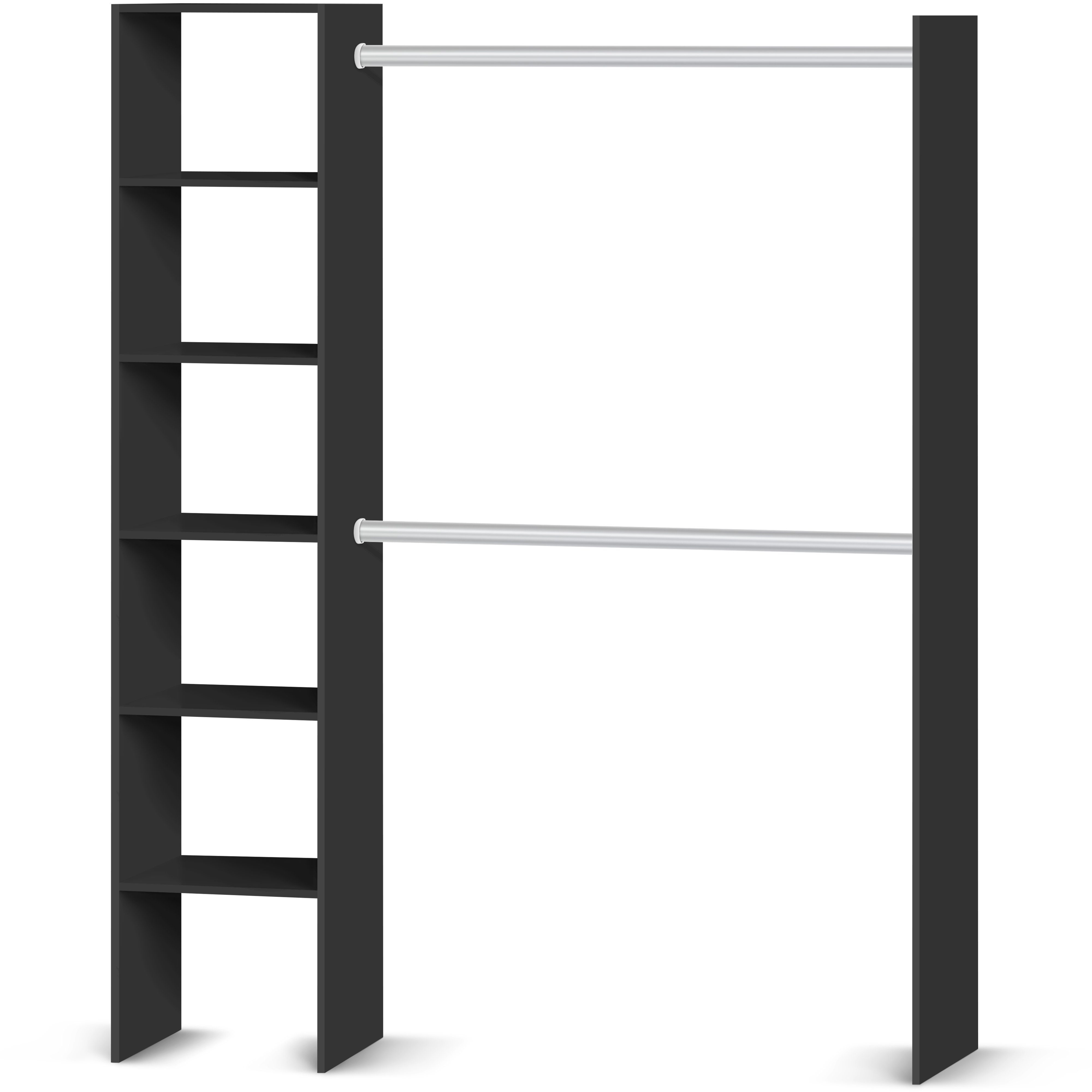 habeig Kleiderschrank KLEIDERSCHRANK BEGEHBAR #6000 (Schwarz) günstig online kaufen