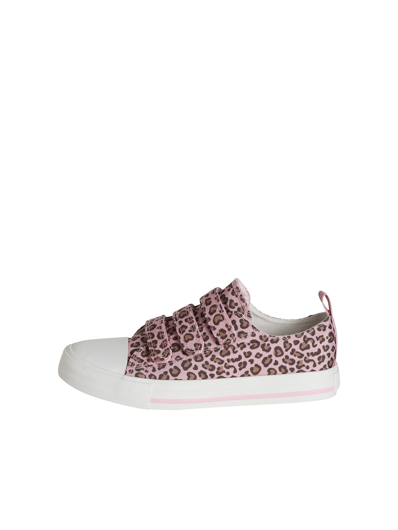 vertbaudet Kinder Stoff-Sneakers mit Leoprint und Klett Sneaker