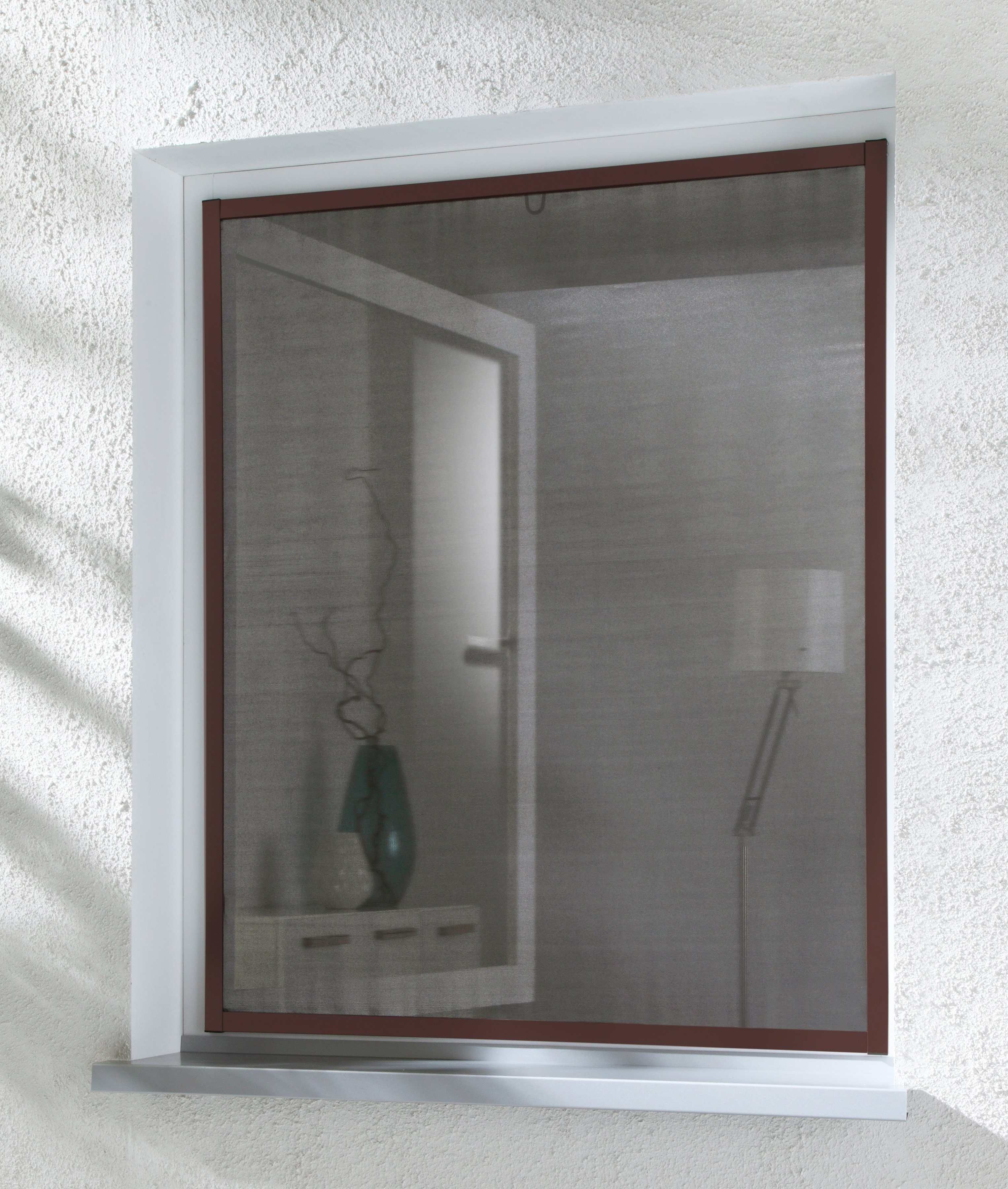 MASTER BxH: SLIM international POLLE, cm Insektenschutz-Fensterrahmen 100x120 hecht braun/anthrazit,