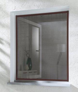 hecht international Insektenschutz-Fensterrahmen MASTER SLIM POLLE, braun/anthrazit, BxH: 100x120 cm